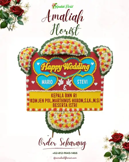 Papan Bunga Pernikahan Sumber Taman